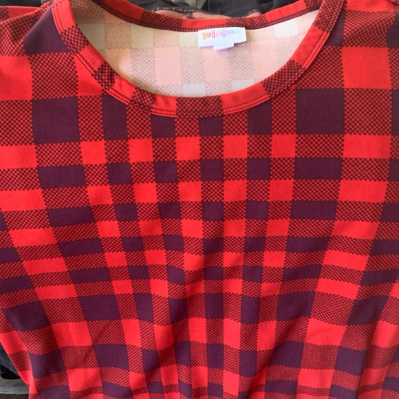 Lularoe Black and Red Plaid Dress Pullover Cottage Core Size XL RN#142161 - Picture 2 of 8